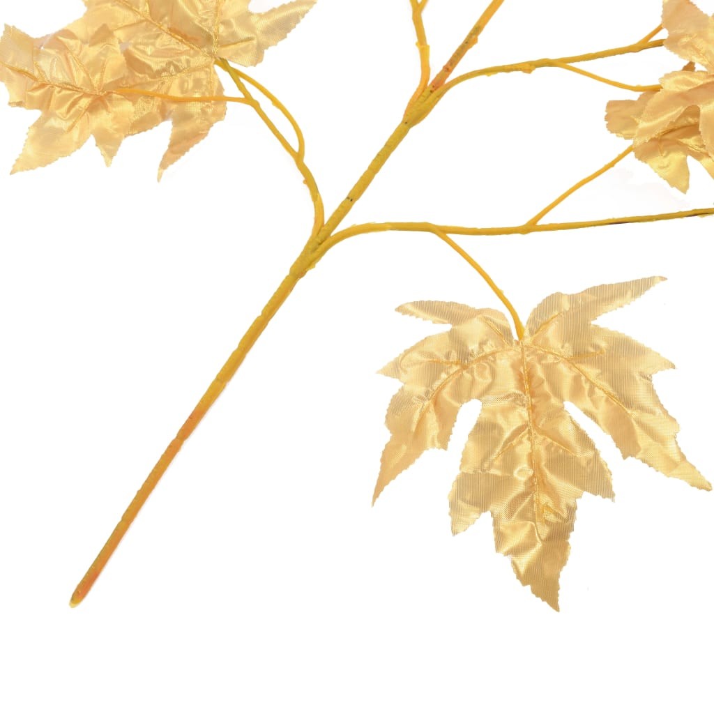 Artificial Leaves Maple 10 pcs Gold 75 cm